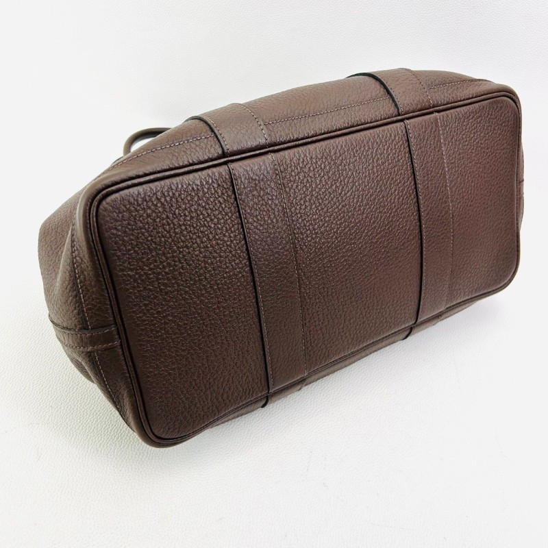 Hermes Garden Party棕色花園36 手提單肩包銀扣Negonda皮-5