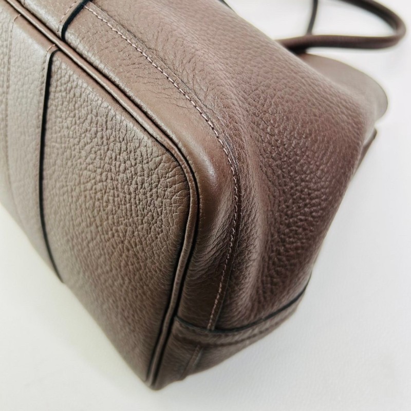 Hermes Garden Party棕色花園36 手提單肩包銀扣Negonda皮-8