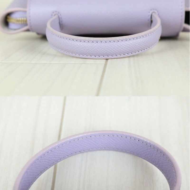 「JL精品代購」98新 Celine 紫色鯰魚包 Belt Pico-4