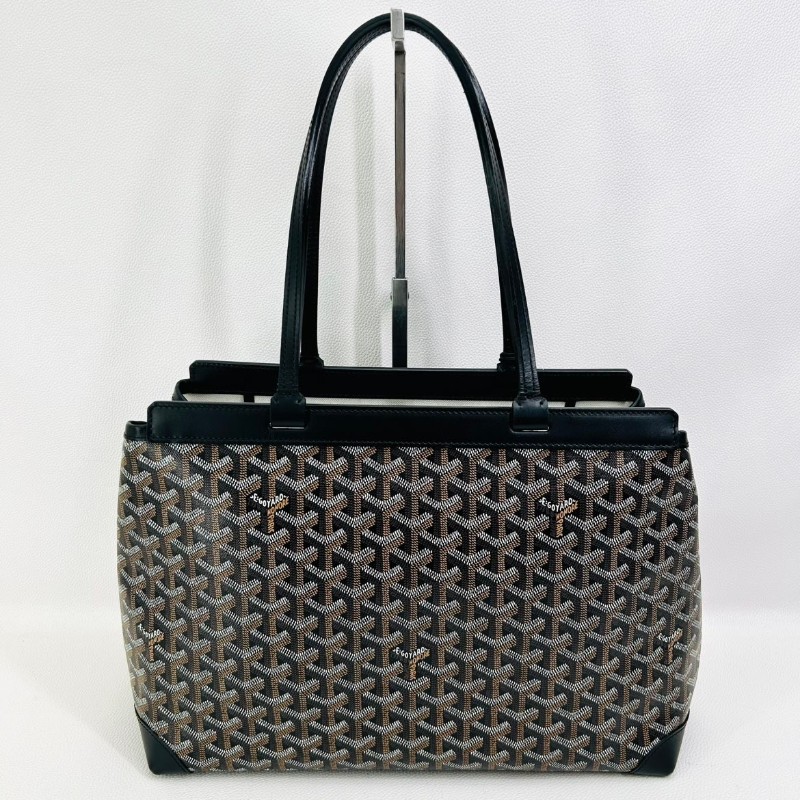 GOYARD Bellechasse BiaudeY字老花塗層帆布托特包手提購物袋-1
