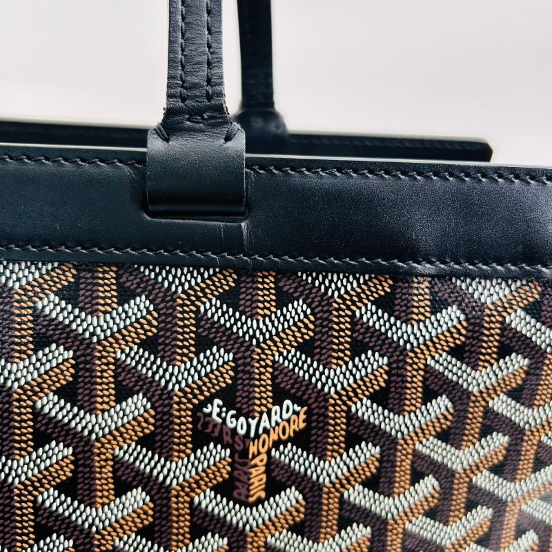 GOYARD Bellechasse BiaudeY字老花塗層帆布托特包手提購物袋-9