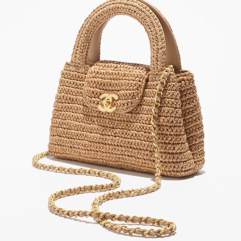 Chanel 26P 草編 Kelly包 手提包-1