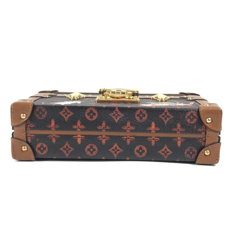 路易威登 M44407 Monogram Catgram Petite Malle NM 手拿包,雙肩背帆布款,男女通用,棕色-4