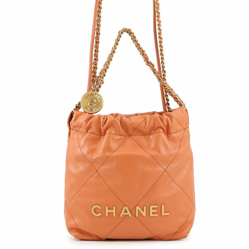 香奈兒 22 迷你 Coco Mark 羊皮手提包 AS3980 兩用-0