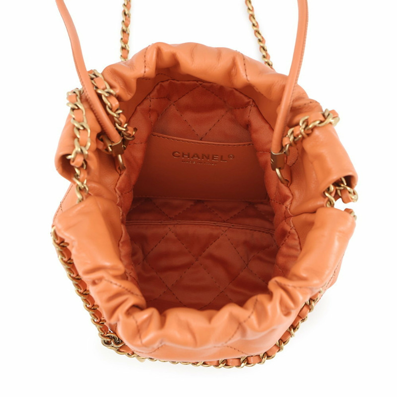 香奈兒 22 迷你 Coco Mark 羊皮手提包 AS3980 兩用-5