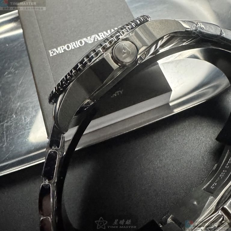 ARMANI手錶,編號AR00083,42mm古銅色錶殼,金銀相間錶帶款-4