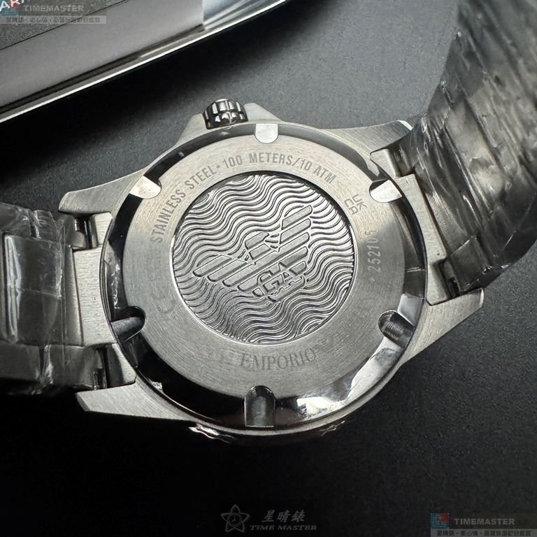 ARMANI手錶,編號AR00083,42mm古銅色錶殼,金銀相間錶帶款-5