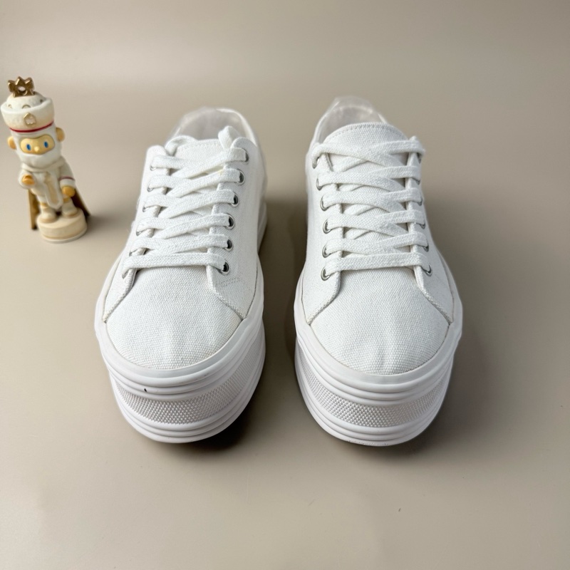 95新Celine/賽琳 純白凱旋門徽標休閒鞋 37碼-0