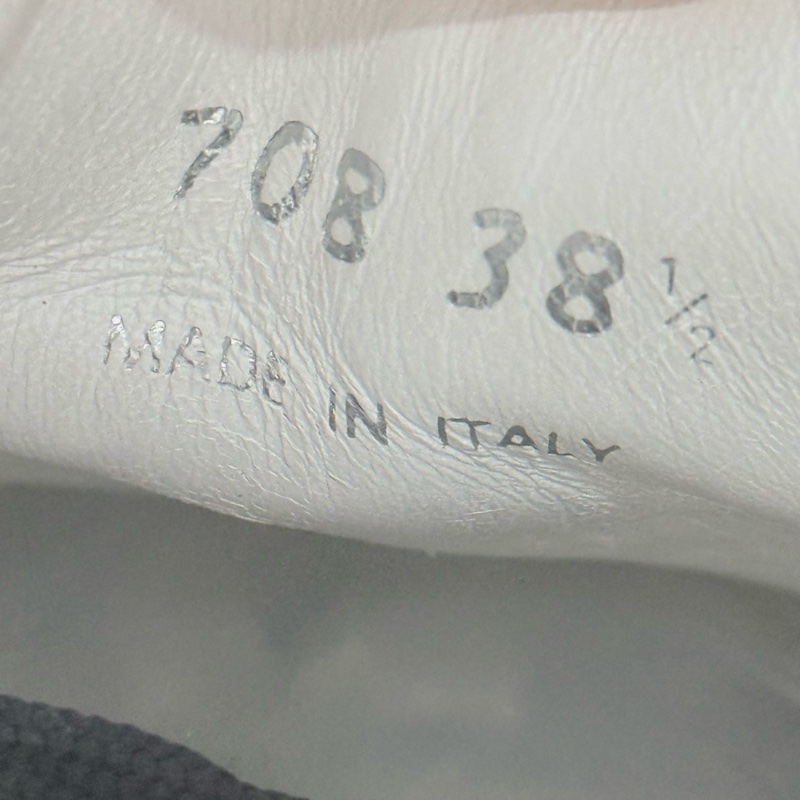 98新 Prada/普拉达 黑白漆皮齿轮乐福鞋 38.5码-3