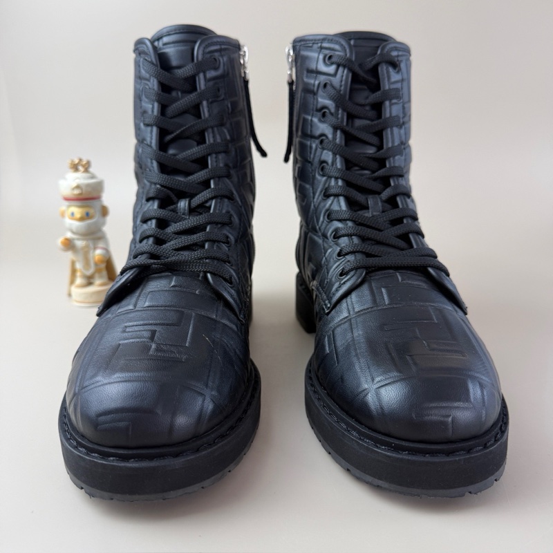 98新芬迪/Fendi 暗紋滿印系帶短靴 38碼-0