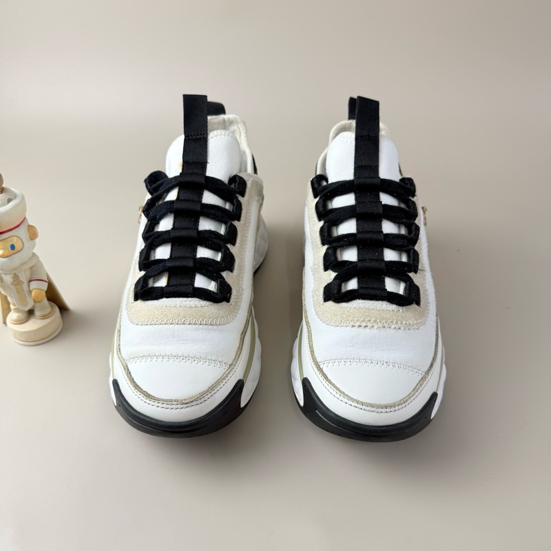 95新CHANEL/香奈兒 黑白熊貓金扣運動鞋 36碼-0