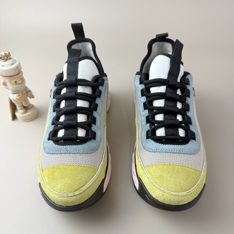 新CHANEL/香奈兒 馬卡龍雙C系帶休閒鞋 37碼-0