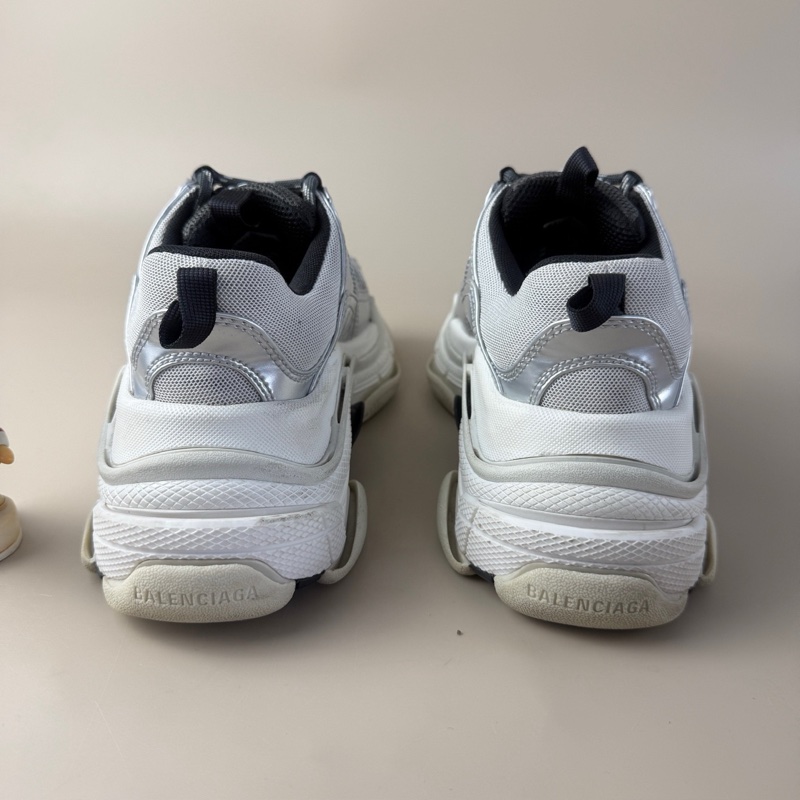 95新/巴黎世家 Triple S白銀老爹鞋 36碼-2