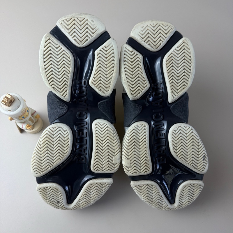 95新/巴黎世家 Triple S白銀老爹鞋 36碼-5