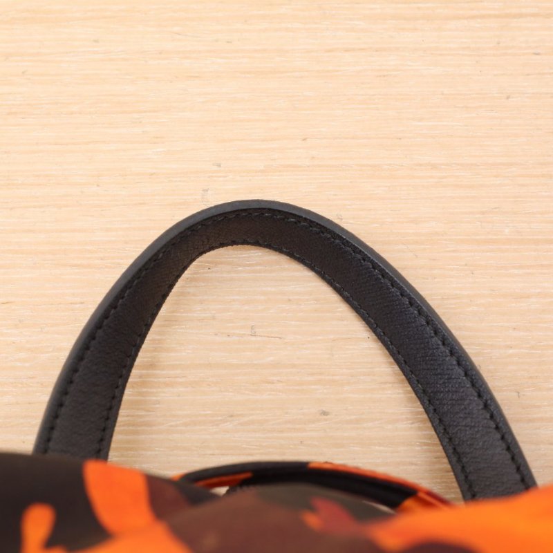 PRADA 橘紅色尼龍橘紅迷彩降落傘雙肩包肩背包-2