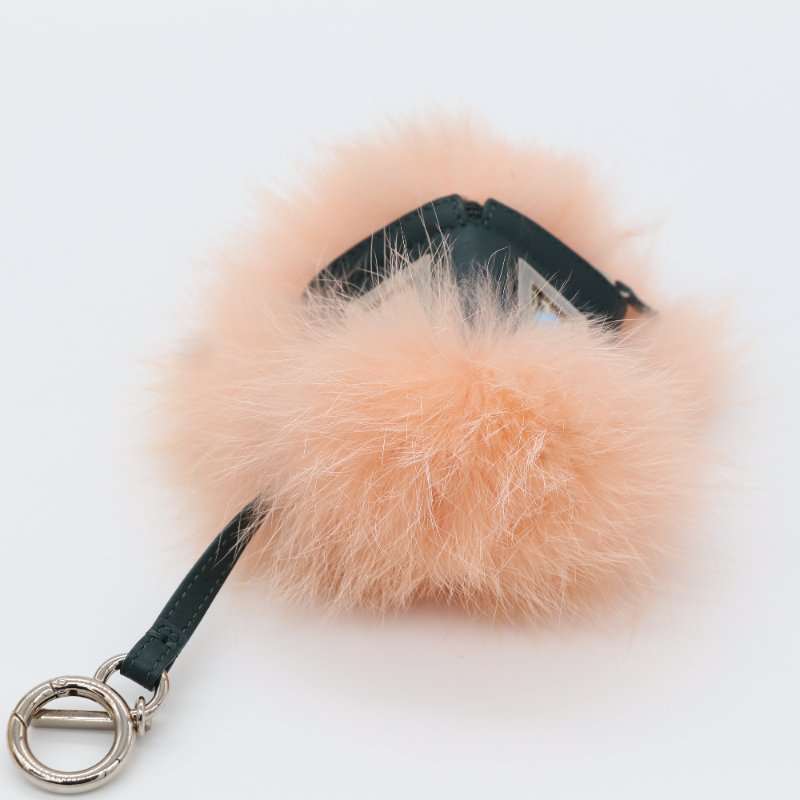 Fendi 芬迪 Monster Bag Bug Charm  藍色石榴石鑲嵌眼球 皮草鑰匙圈 吊飾 毛皮-3