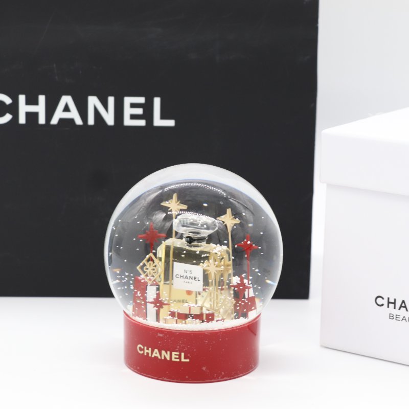 Chanel 香奈兒 N°5 聖誕限量 透明 玻璃 水晶球 雪景球-0