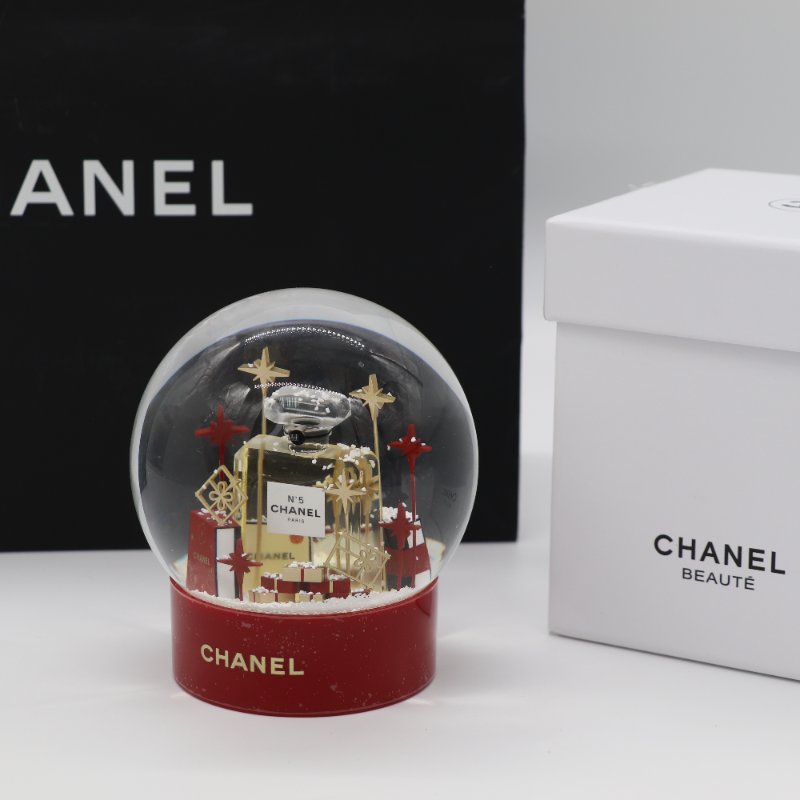 Chanel 香奈兒 N°5 聖誕限量 透明 玻璃 水晶球 雪景球-1