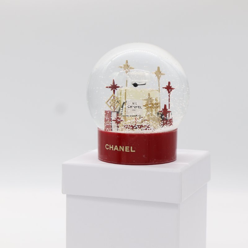 Chanel 香奈兒 N°5 聖誕限量 透明 玻璃 水晶球 雪景球-4