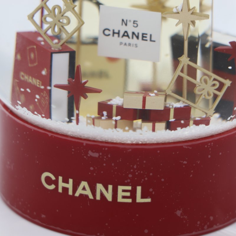 Chanel 香奈兒 N°5 聖誕限量 透明 玻璃 水晶球 雪景球-10