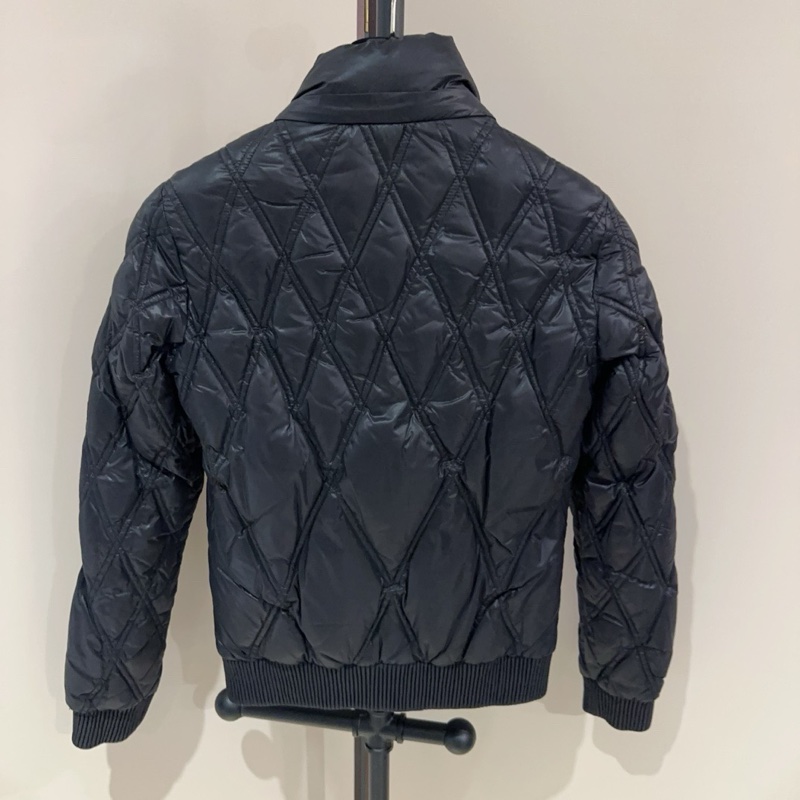 99新 Versace 范思哲 绗缝连帽羽绒服 外套 鸭绒填充 帽子可以脱卸 两种穿法 女款 黑色-2