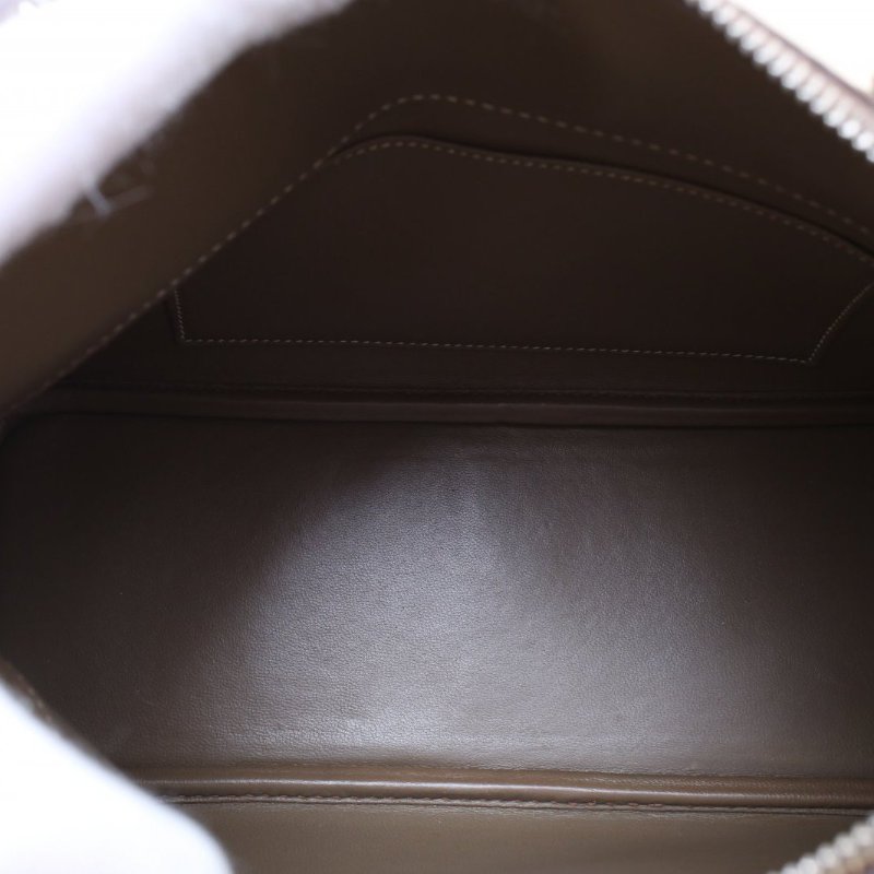 HERMES Bolide保齡球包2718大象灰Epsom皮X刻銀扣肩背包-3