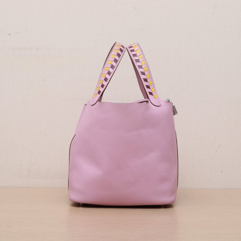 HERMES Picotin22菜籃子Epsom皮D刻銀扣肩背包-4