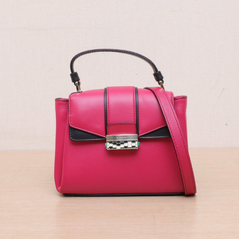 BVLGARI 拼色牛皮viper系列斜挎包16.5mini肩背包-1