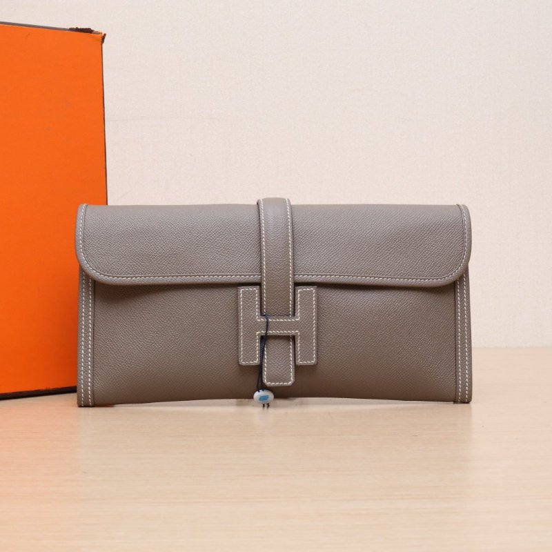 HERMES JigeElan手包2918大象灰Epsom皮框R肩背包-0