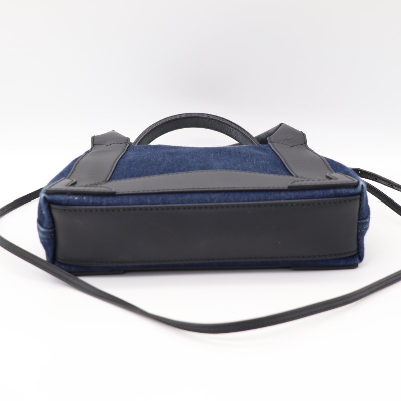 Balenciaga 巴黎世家 Navy Cabas 深藍色帆布 黑色牛皮 手提包 單肩包 托特包-4