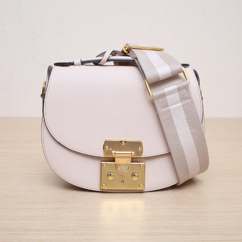 MOYNAT 粉色牛皮FlorinanoPM子母馬鞍包配可拆卸肩帶肩背包-0