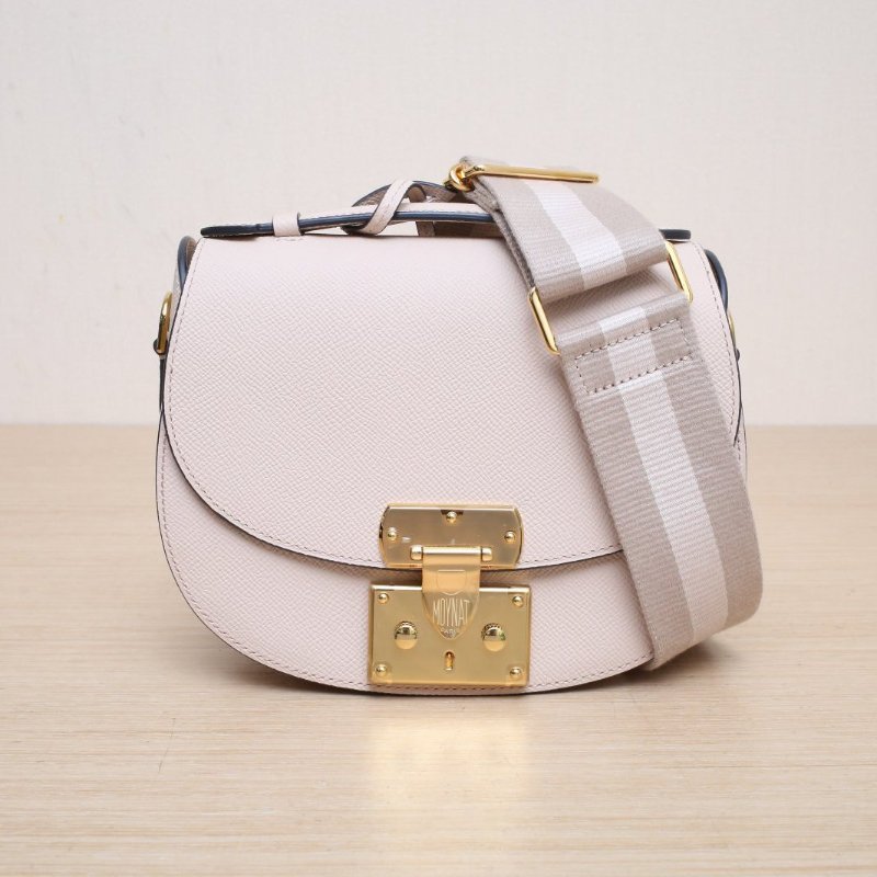 MOYNAT 粉色牛皮FlorinanoPM子母馬鞍包配可拆卸肩帶肩背包-1