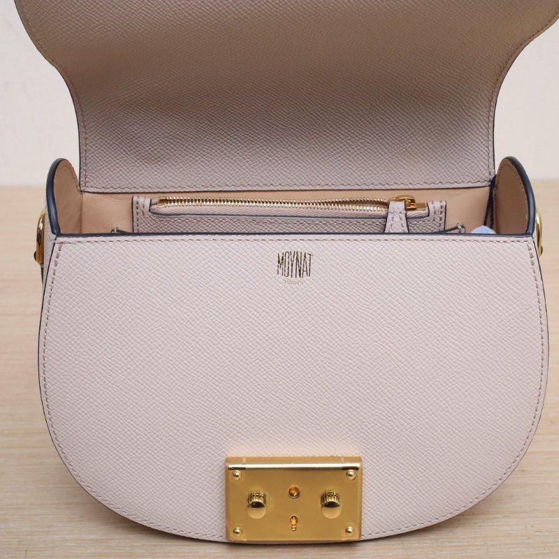 MOYNAT 粉色牛皮FlorinanoPM子母馬鞍包配可拆卸肩帶肩背包-3