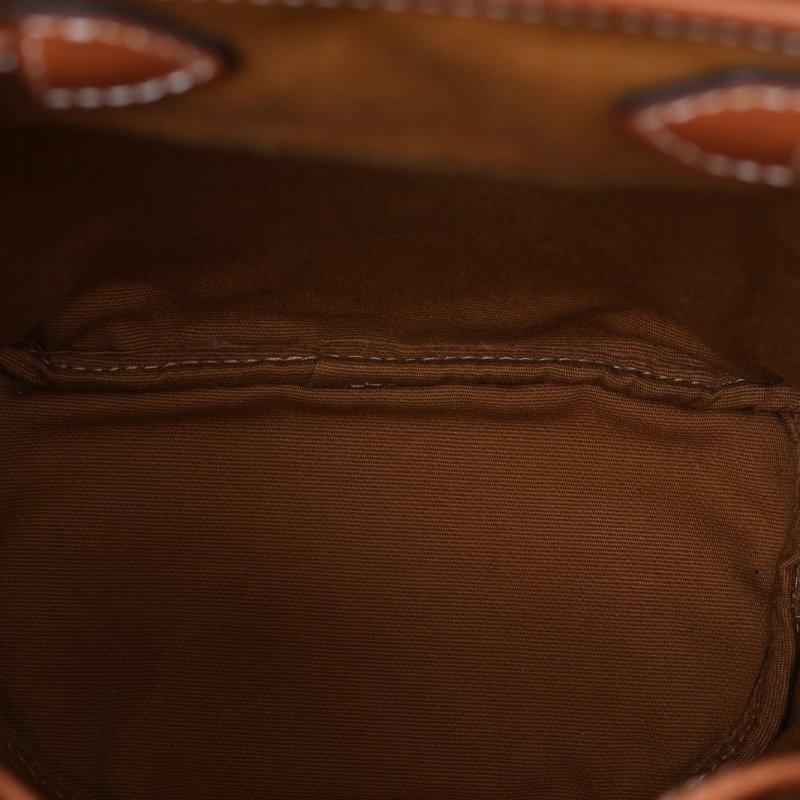 CELINE Folco抽繩雙肩包Mini迷你白色PVC金扣老花肩背包-3