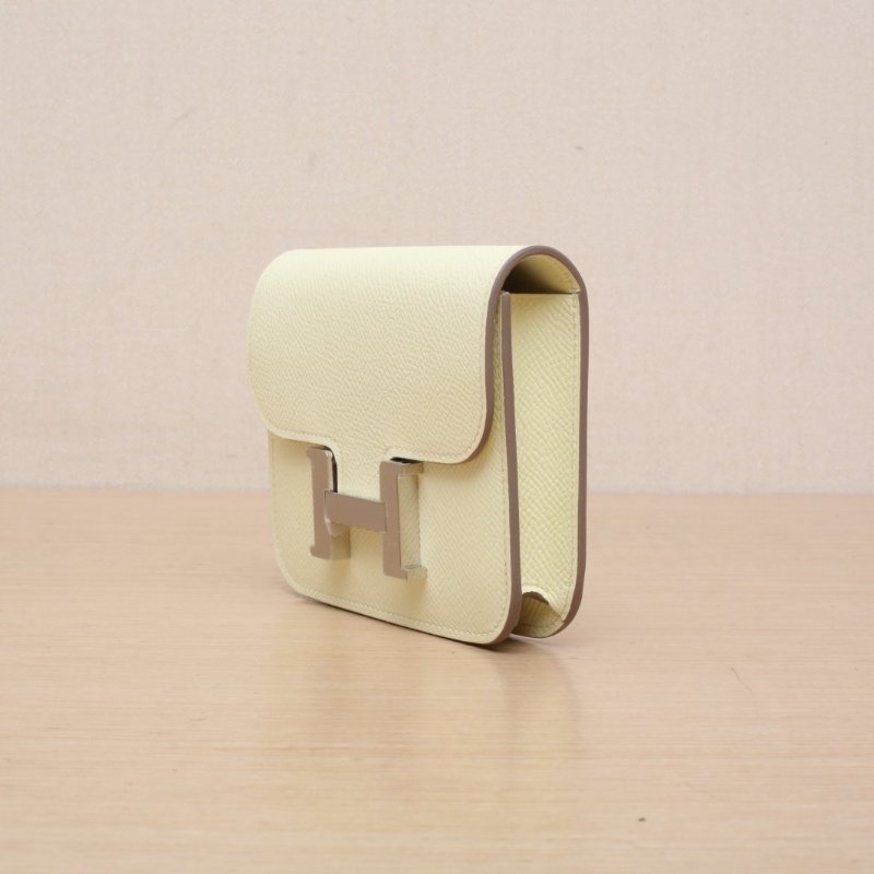 HERMES Constance康康SlimI8米爾頓黃Epsom皮W刻銀扣肩背包-2