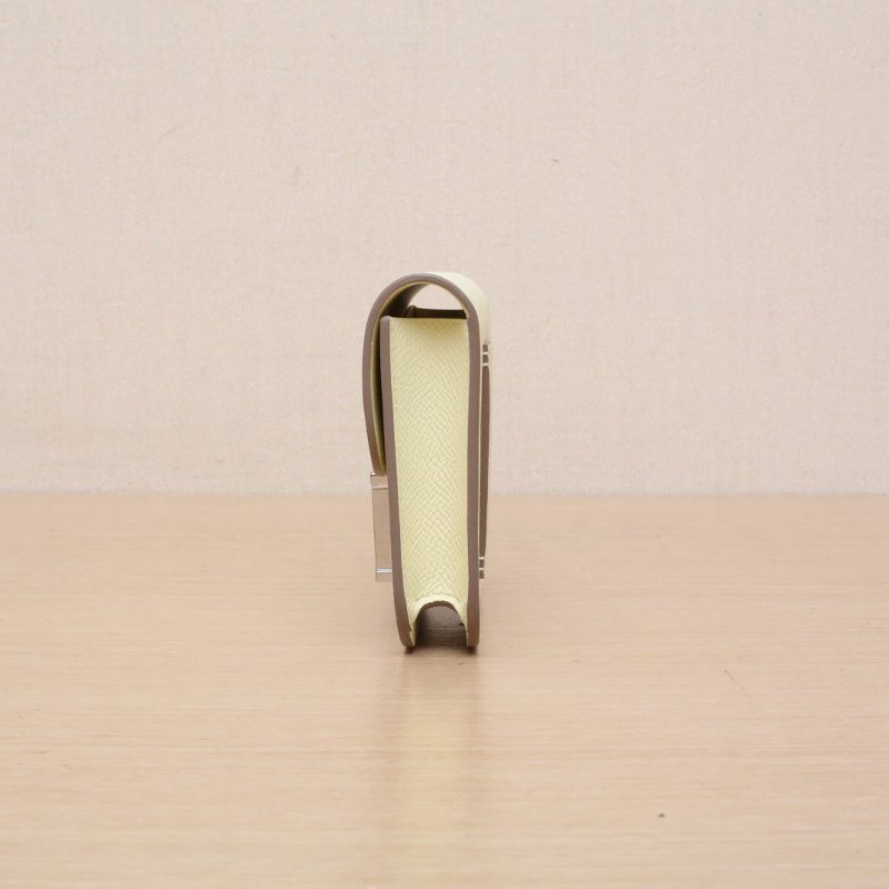 HERMES Constance康康SlimI8米爾頓黃Epsom皮W刻銀扣肩背包-3