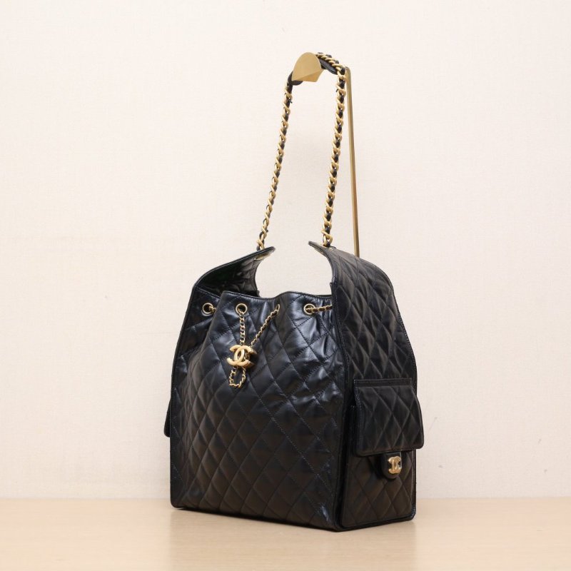 CHANEL 25BAG腋下單肩包中號40*30晶片開金扣肩背包-3