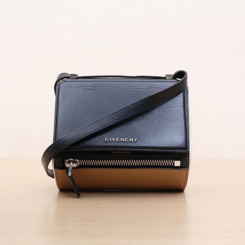 GIVENCHY 拼色牛皮潘多拉盒子包斜挎包肩背包-0
