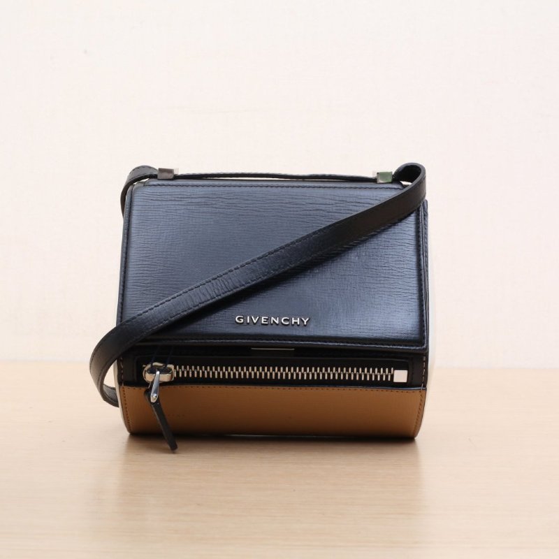 GIVENCHY 拼色牛皮潘多拉盒子包斜挎包肩背包-1