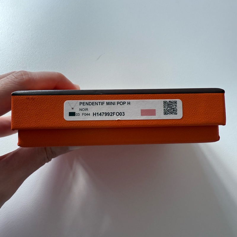 Hermes pop h 項鍊 玫瑰金配黑色-5