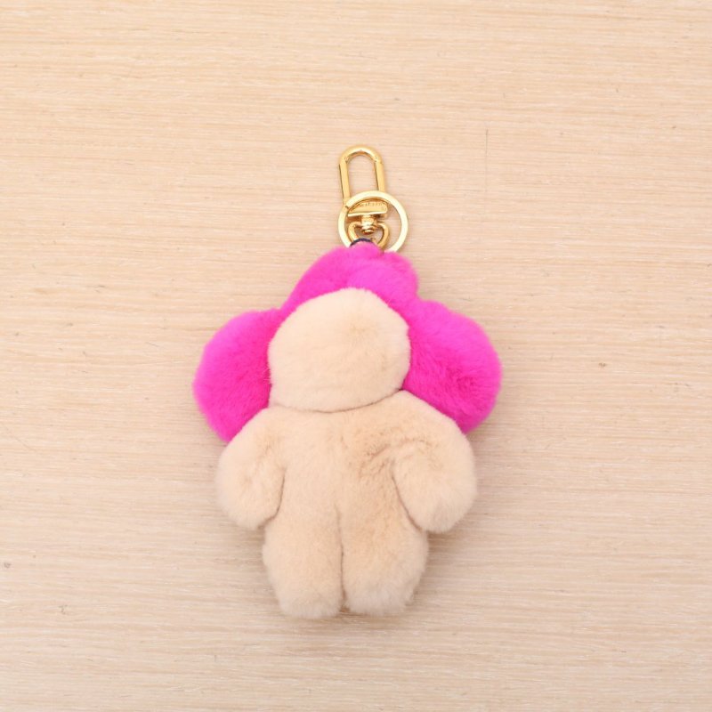 LOUIS VUITTON 拼色毛絨2022vivenne鑰匙扣掛件肩背包-2