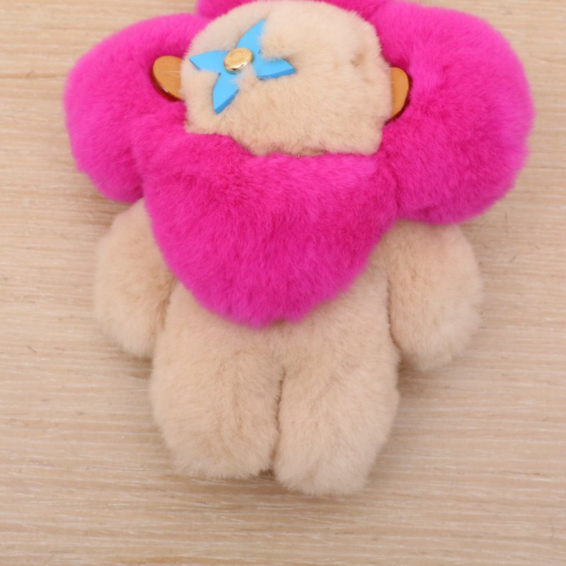 LOUIS VUITTON 拼色毛絨2022vivenne鑰匙扣掛件肩背包-4