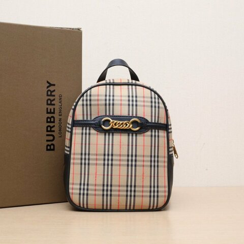 Burberry 格子帆布經典格紋雙肩包肩背包