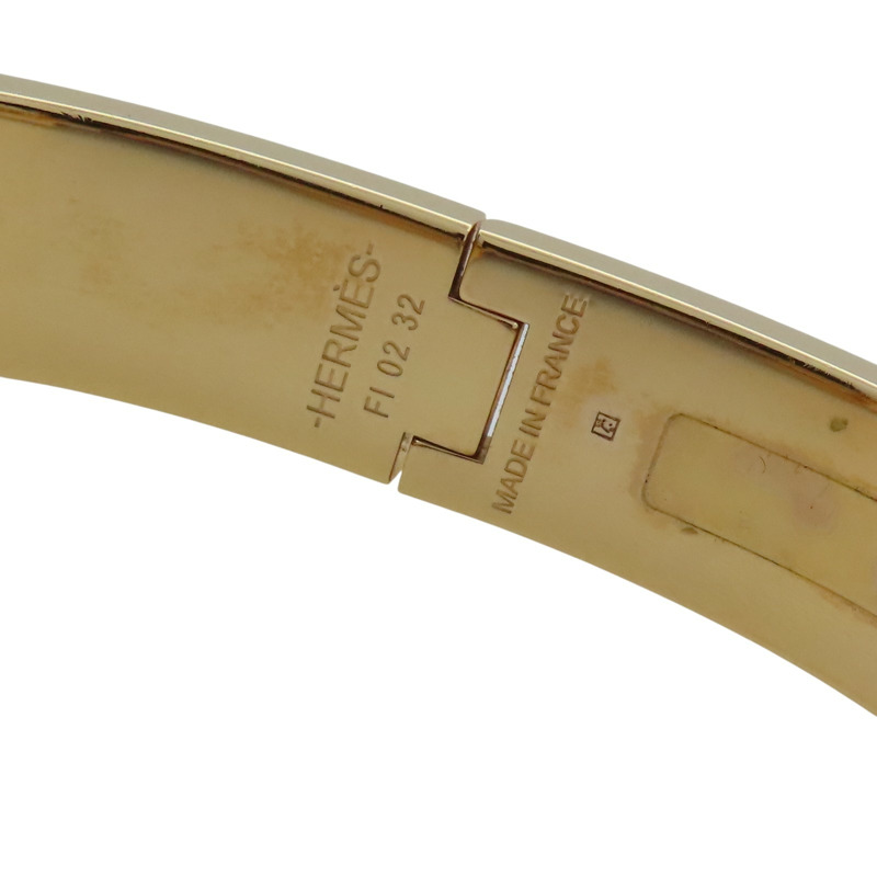 白色琺瑯 金色鍍金 Clic H 手環【HERMES 愛馬仕】-6