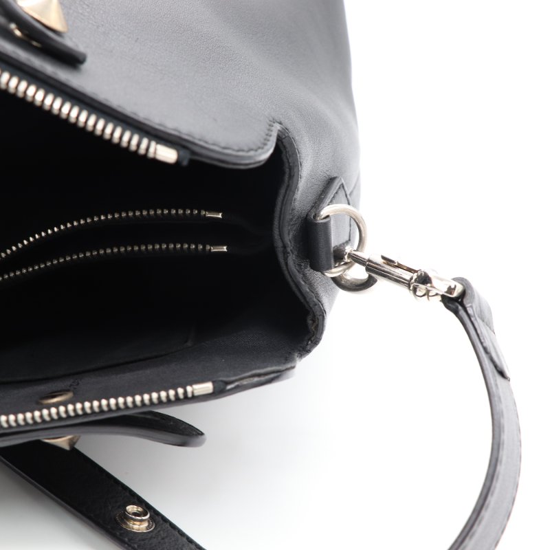 Fendi 芬迪 By the Way 黑色牛皮 手提包-13