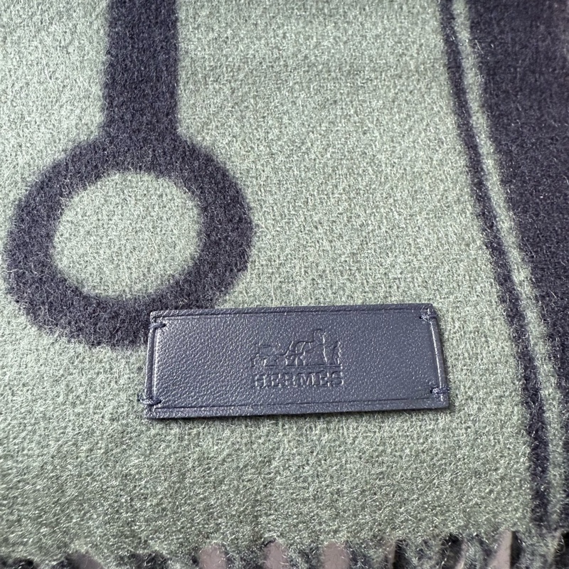 Hermes 馬銜圍巾 綠色-2