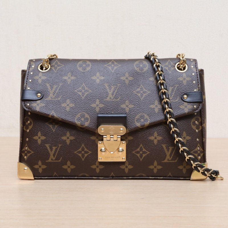 LOUIS VUITTON 老花PVC2025年秀款trunkie滑動鏈條鉚釘裝飾單肩包肩背包-1