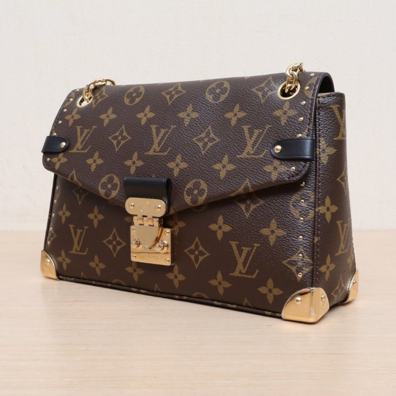 LOUIS VUITTON 老花PVC2025年秀款trunkie滑動鏈條鉚釘裝飾單肩包肩背包-3