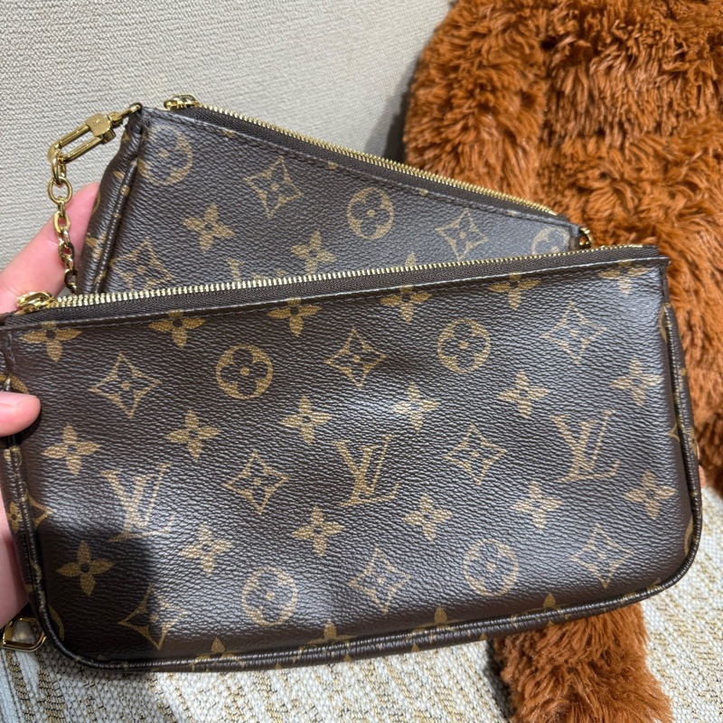 LV老花五95新合一綠色肩帶 經典款純芯片款 保存很好 五金亮內里乾淨-4