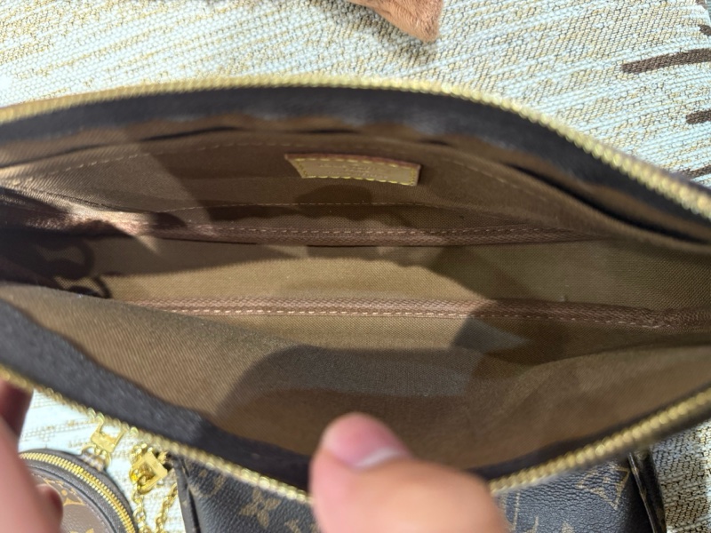 LV老花五95新合一綠色肩帶 經典款純芯片款 保存很好 五金亮內里乾淨-5